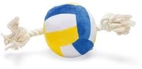 Beeztees Volleyball mit Seil, Hundespielzeug, Pl&uuml;sch, Mehrfarbig, 27x13x13cm