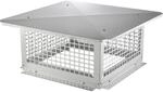 VEVOR Schornsteinabdeckung Edelstahl 304 Kaminhaube 582x582x245mm Kaminabdeckung