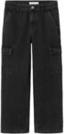 Name IT M&auml;dchen Nkfrose Hw Wide Cargo 6190-bs Noos Weite Jeans, Schwarz, 128 EU