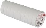 EMOS PVC-Isolierband Wei&szlig; 10er Pack, 19mm x 20m, 0,13mm Bandst&auml;rke, selbstklebend,