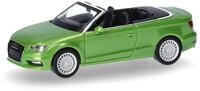 Herpa Modellauto Audi A3 Cabriolet, javagr&uuml;n, Miniatur im Ma&szlig;stab 1:87,