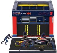 Bburago - Pit Stop Red Bull RB20 2024#1 Verstappen, Spielset mit Diorama, 1:43...