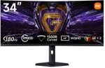 XIAOMI G34WQi 2026 34 Zoll 2K Curved Gaming Monitor, 180Hz, 1ms GTG, FreeSync