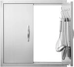 VEVOR Grill-Zugangst&uuml;r, 610 x 610 mm, Doppelte Au&szlig;enk&uuml;chent&uuml;r, Fl&auml;chenb&uuml;ndig