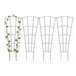 Relaxdays Pflanzenst&uuml;tze Metall, 4er Set, Rankhilfe, Blumentopf &...
