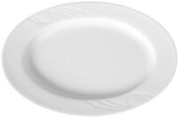HENDI Platte, Oval, Verst&auml;rkte Kanten, hochwertige Glasur, Hohe Schlag- und