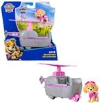 PAW PATROL - Skye-Figur mit Helikopter, stabiles Basis-Fahrzeug , authentisches