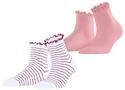 ESPRIT Damen Socken Wavy Line 2-Pack W Sso Baumwolle gemustert 2 Paar, Mehrfarbig