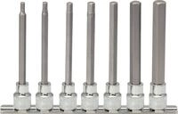 KS Tools 918.3960 3/8" CHROMEplus Bit-Stecknuss-Satz Innensechskant, 7-tlg.