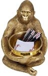 Kare Design Figur Gorilla Holding Bowl, Gold, &Oslash;8cm Stellfl&auml;che Sch&uuml;ssel,...