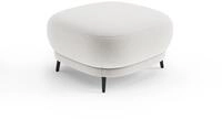 CAVADORE Hocker Blue/Polsterhocker im modernen Design mit mattschwarzen