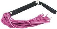 Erotic Fashion Peitsche 35 cm, mit rosa-schwarz Leder Kleine Peitsche 30...