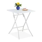 Relaxdays Klapptisch, klappbarer Camping Tisch, HxBxT: 73x62x62 cm, faltbarer
