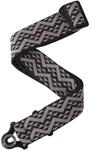 D'Addario Auto Lock Gitarrengurt, Schwarz Gepolstertes Geometrisches Muster