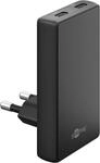 goobay 65W Flaches GaN USB C Ladeger&auml;t, Dual-Port (2X USB-C) Schnellladeger&auml;t &ndash;