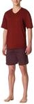 Schiesser Herren Schlafanzug kurz V-Ausschnitt - Nightwear Set