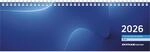 Zettler Tischquerkalender 1W/2S blau 2026 &ndash; Wochenkalender 32 &times; 11 cm, 1 Woche auf