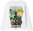 Name IT Jungen Nkmac Minecraft Ls Nreg Top Box Noos Bfu, Bright White, 122-128...