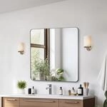 VEVOR Wandspiegel Schminkspiegel Badezimmerspiegel 915 x 915 x 25 mm rechteckiger