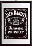 Close Up Jack Daniel&rsquo;s Spiegel 22 &times; 32 cm &ndash; Old No. 7 Design - Black Label &ndash;