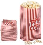 Relaxdays Popcornt&uuml;ten, 100er Set, gestreift, Retro-Optik, Kino, Filmabend...