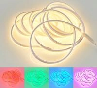 Reality Leuchten LED Stripe Neon R65585100, Kunststoff wei&szlig;, inkl. 20 Watt RGB LED,