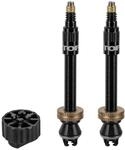 Topeak TurboFlow Ventilsatz Kit 45 mm CNC Aluminium, Schwarz, inkl.