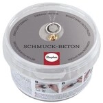 RAYHER Schmuck-Beton, zum Gie&szlig;en von Schmuckanh&auml;ngern, Eimer 300g, Hellgrau