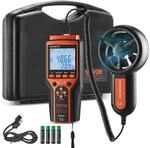 VEVOR 4-in-1 Anemometer 100,8MPH Luftgeschwindigkeitsmesser 168x75x36mm...