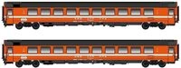 LEMKE Hobbytrain 81222185-2er Set Personenwagen BPM, 2.Kl. (UIC Z1) SBB, Ep.IV-V -
