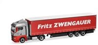 Herpa LKW Modell MAN TGX GM Gardinenplanen-Sattelzug Zwengauer, Miniatur im...