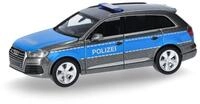 Herpa Modellauto Audi Q7 Polizei, Miniatur im Ma&szlig;stab 1:87, Sammlerst&uuml;ck, Made in