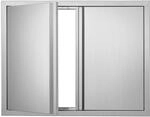 VEVOR Grill-Zugangst&uuml;r, 787 x 609 mm, Doppelte Au&szlig;enk&uuml;chent&uuml;r, Fl&auml;chenb&uuml;ndig