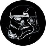 Komar DOT runde und selbstklebende Vlies Fototapete - Star Wars Ink Stormtrooper - &Oslash;