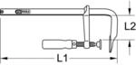 KS Tools 963.5020 BRONZEplus Spann-Schraubzwinge 480 mm