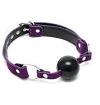 Erotic Fashion Mundknebel, lila-schwarz Echtes Leder, 1er-Pack (1 x 1 St&uuml;ck)