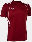 Joma Kurzarmshirt Mann Championship VII Burgunderrot Weiss