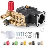 VEVOR Hochdruckreinigerpumpe, 3/4-Zoll-Welle, horizontaler Triplex-Kolben, 3300...