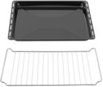 ICQN Backblech & Gitter Set 445 &times; 375 &times; 35 mm, Kompatibel mit Bauknecht, Indesit,
