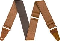 Fender&copy; Tooled Leather Strap, 2", Brown