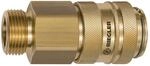 RIEGLER 141561-419.14 Schnellverschlusskupplung NW 19, Messing blank, G 3/4 AG,...