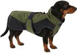 Flamingo Hundemantel Winter &ndash; Eisberg Kaki & Dunkelblau &ndash; 30cm &ndash; warm & modisch