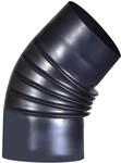 FIREFIX O130/B4 Blauglanzblech Bogen 45&deg;, starr, &oslash; 130 mm - Ofenrohre aus