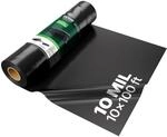 VEVOR PE Baufolie 3,05x30,48m, Abdeckfolie, 0,25 mm Dicke Kunststofffolie