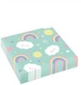 Amscan 9904302 - Servietten Rainbow & Cloud, 20 St&uuml;ck, 33 x 33 cm, Regenbogen,