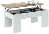 Habitdesign, h&ouml;henverstellbarer Couchtisch, Wohnzimmertisch multifunktional mit