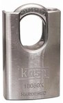 Kasp Stahlschloss, 60 mm mit B&uuml;gelschutz, K18060XD, Silber, Closed Shackle