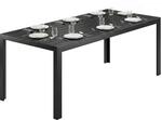Outsunny Gartentisch Kunststoff UV-&Wetterfest 190 x 84,5 x 72 cm Schwarz 