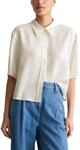 Marc OߴPolo Denim Damen Kurzarmbluse Cropped Relaxed Fit, Wei&szlig; (Silky White), XXS