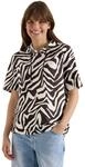 Damen Kurzarm Shirt mit Kapuze und Struktur
